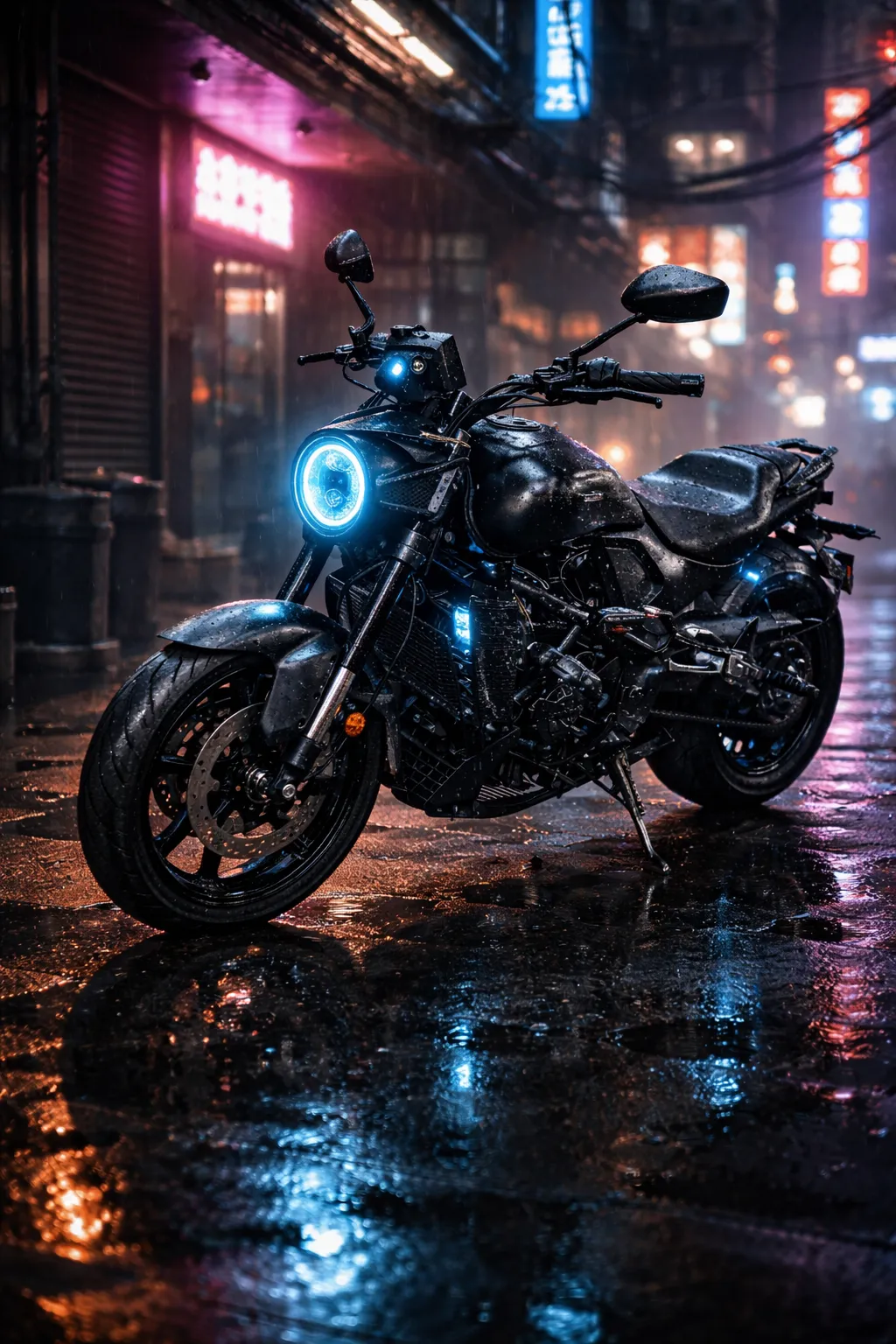 Imagem moto Zontes S350 estilo cyberpunk